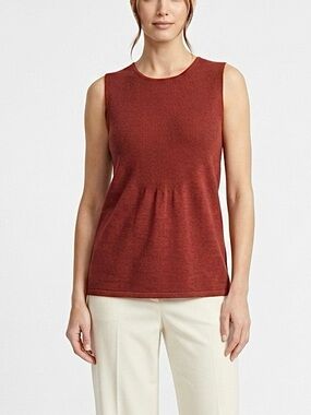 100% Wool Sweater Top Size L Sleeveless Everyday Casual wonens